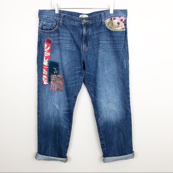 cabi patchwork jeans